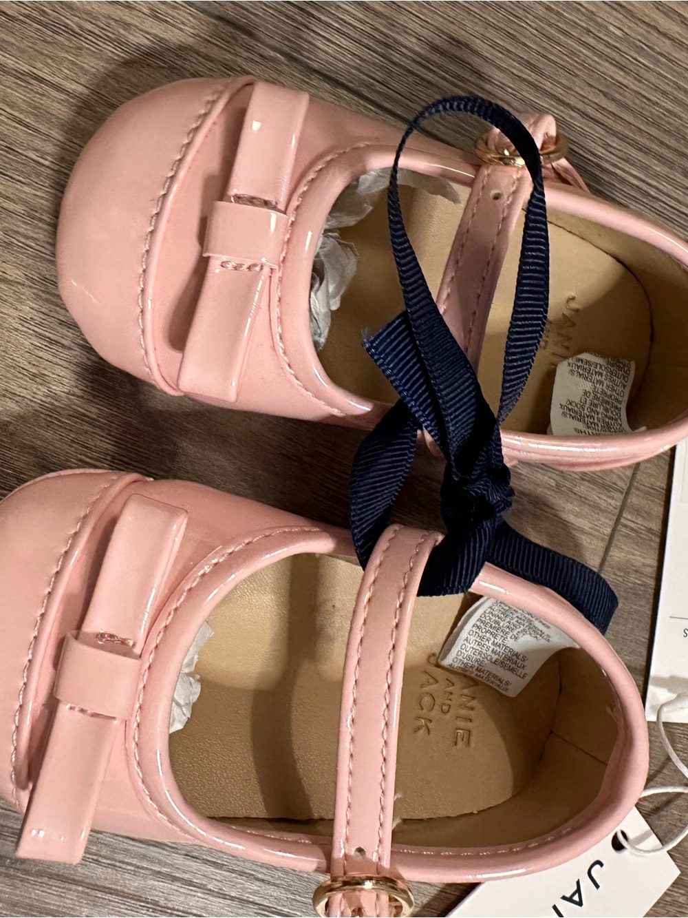 Janie and Jack Pink Patent Mary Jane infant girl shoes